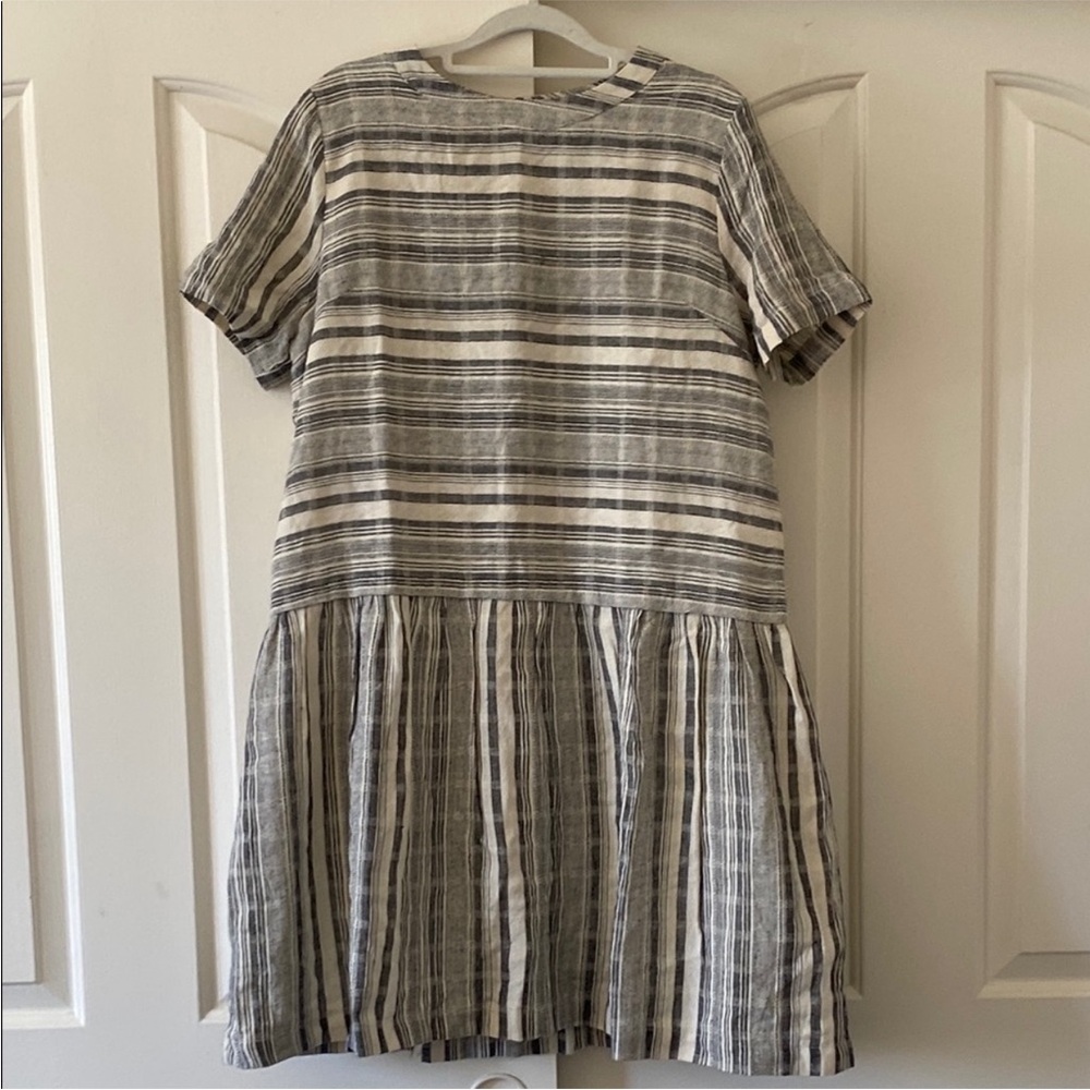 Mod Ref Striped Black and White Mini Dress. Size S